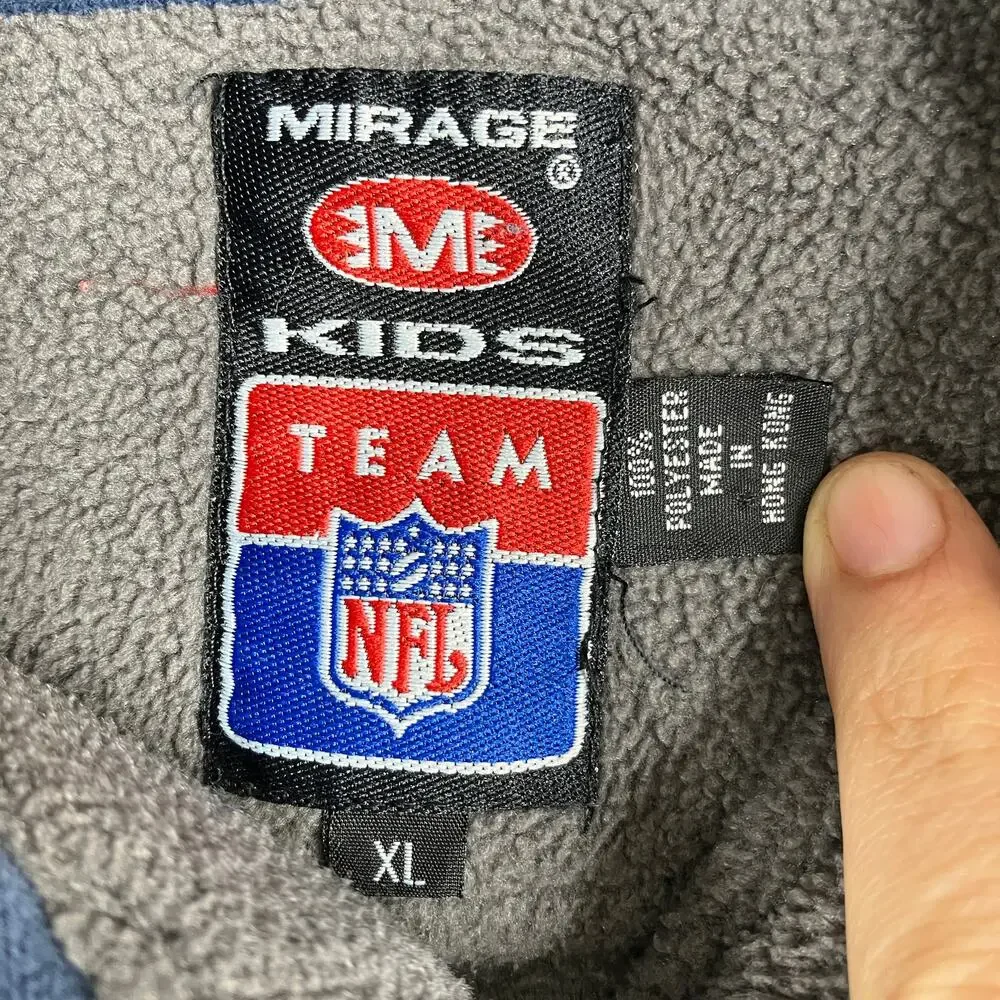 NFL Dallas‎ Cowboys Fleece Kids XL Gray 1/4 Zip Pullover Mirage Team Logo